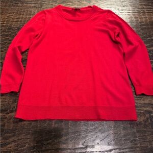 J. Crew Red Sweater (3/4 sleeves)